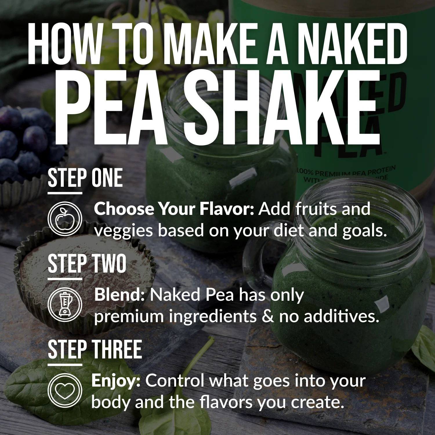 Chocolate Peanut Butter Pea Protein Powder | Naked Pea - 5LB - Image 5