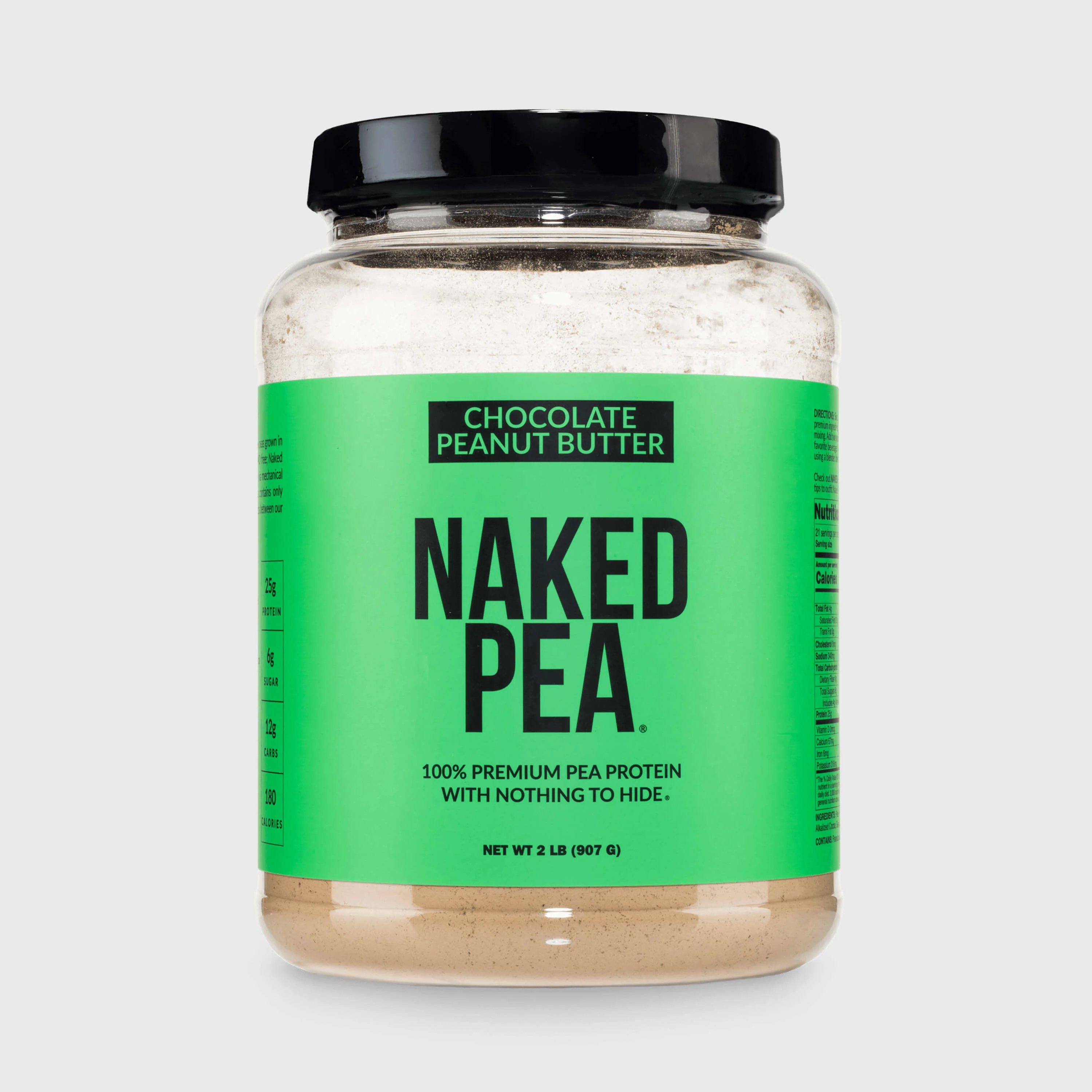 Chocolate Peanut Butter Pea Protein Powder | Naked Pea - 2LB