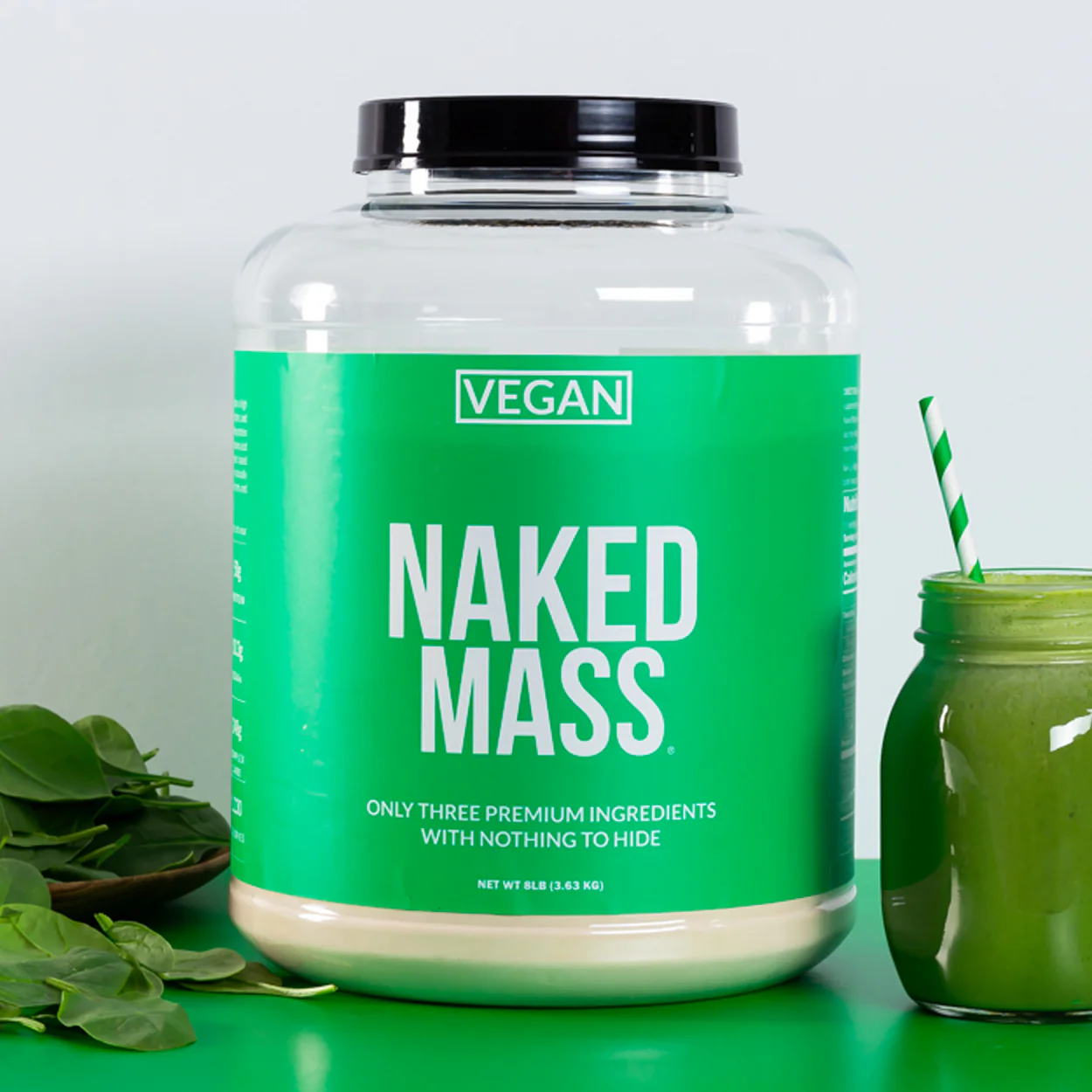 Chocolate Peanut Butter Vegan Mass Gainer Supplement | Naked Vegan Mass - 8LB - Image 7