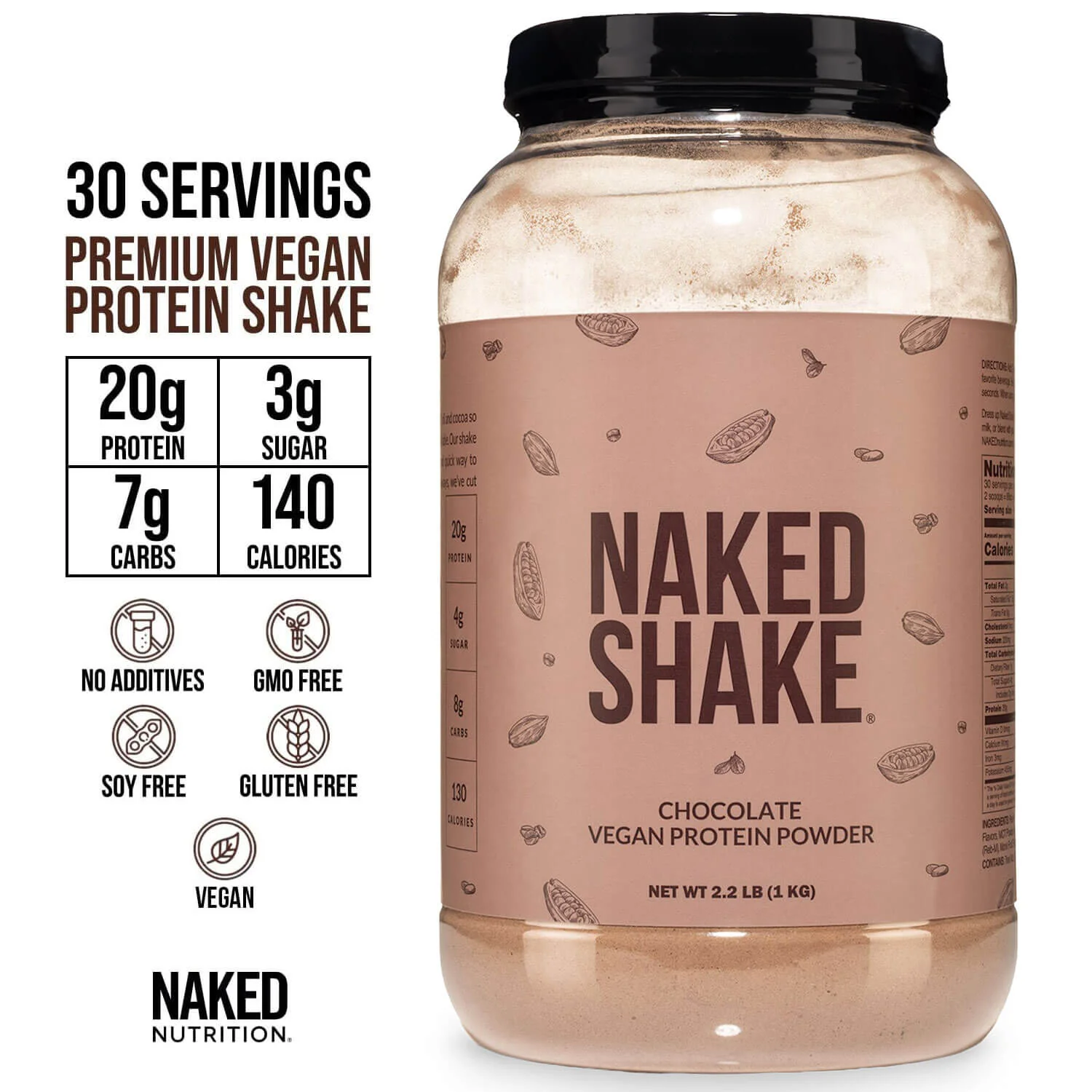 Chocolate Protein Shake | Naked Shake - 30 Servings - Image 3