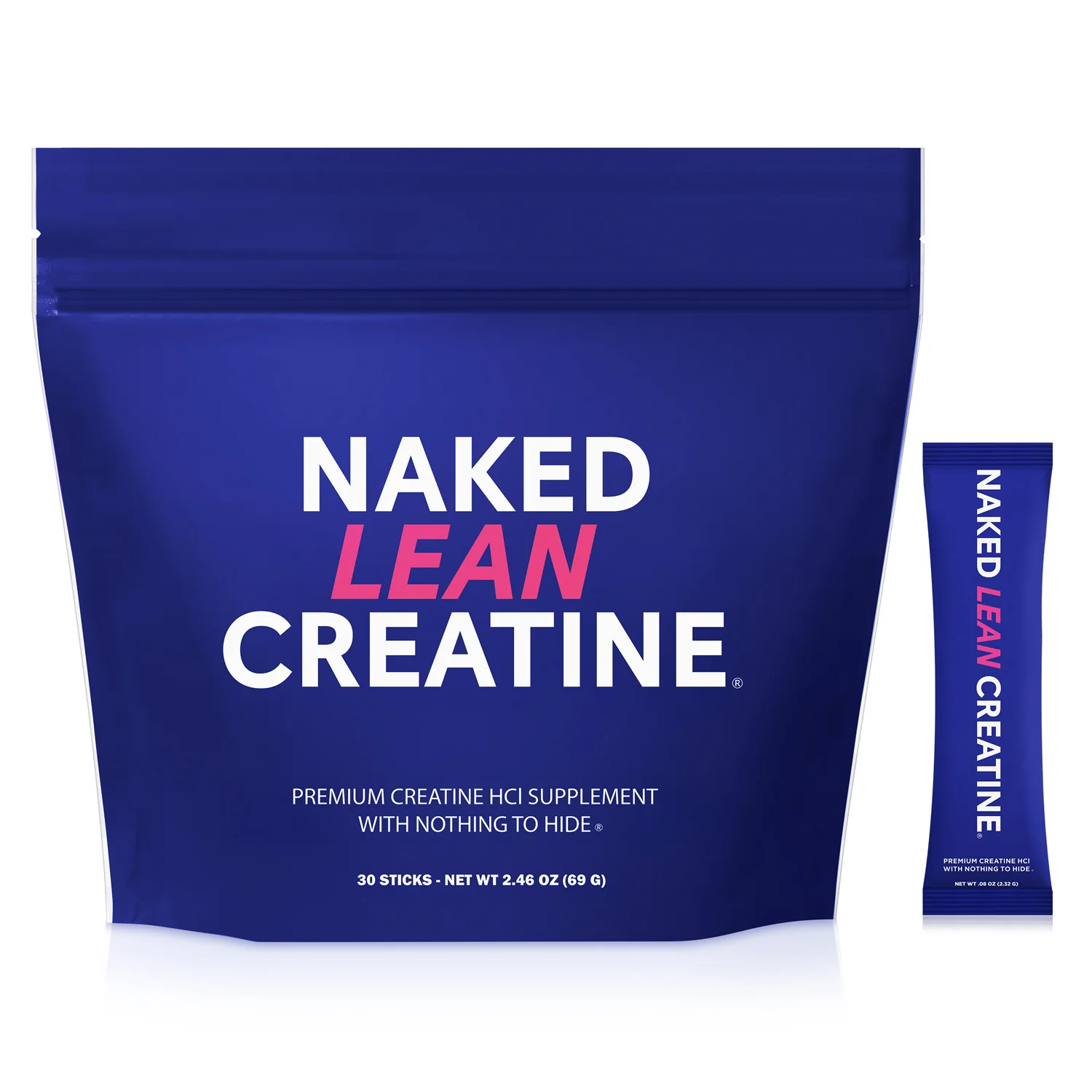 Creatine HCl Travel Packets | Naked Lean Creatine - 30 Servings