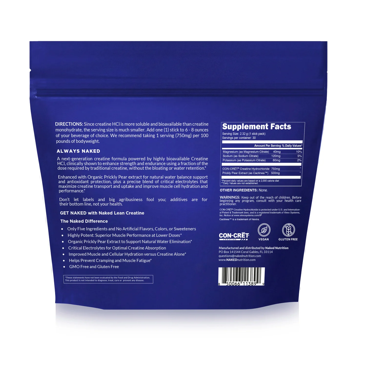 Creatine HCl Travel Packets | Naked Lean Creatine - 30 Servings - Image 8