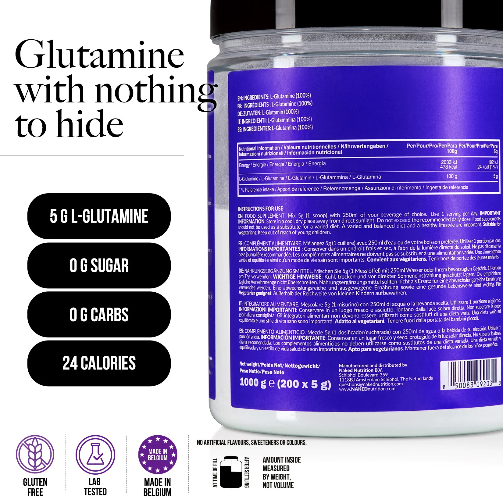 Glutamine Powder | Naked Glutamine - 1000g - Image 4