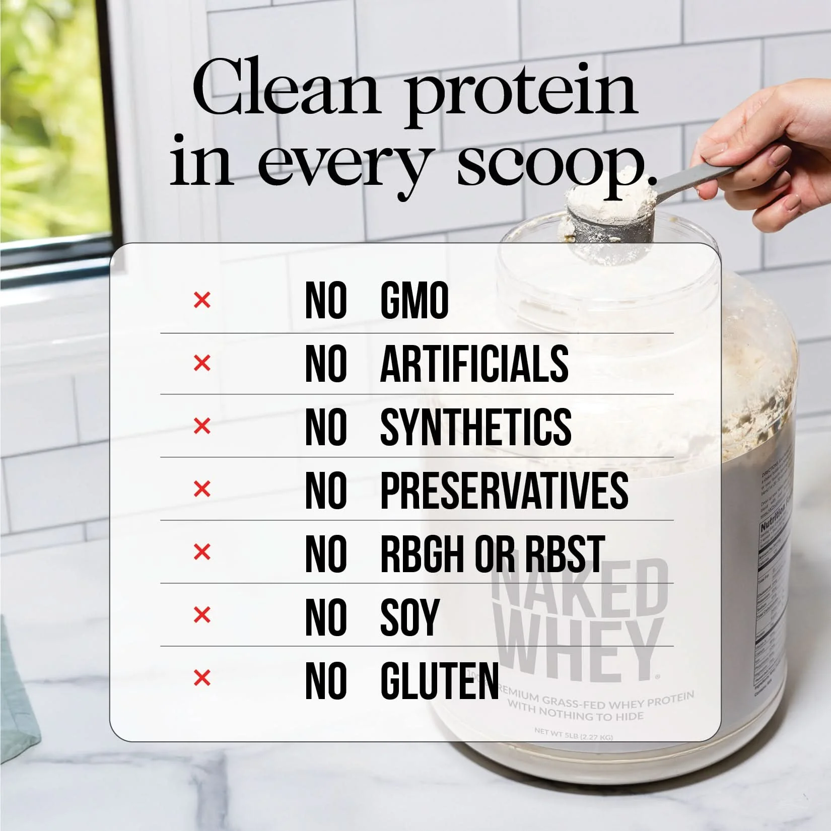Grass Fed Whey Protein Powder | Naked Whey - 5LB - Image 4