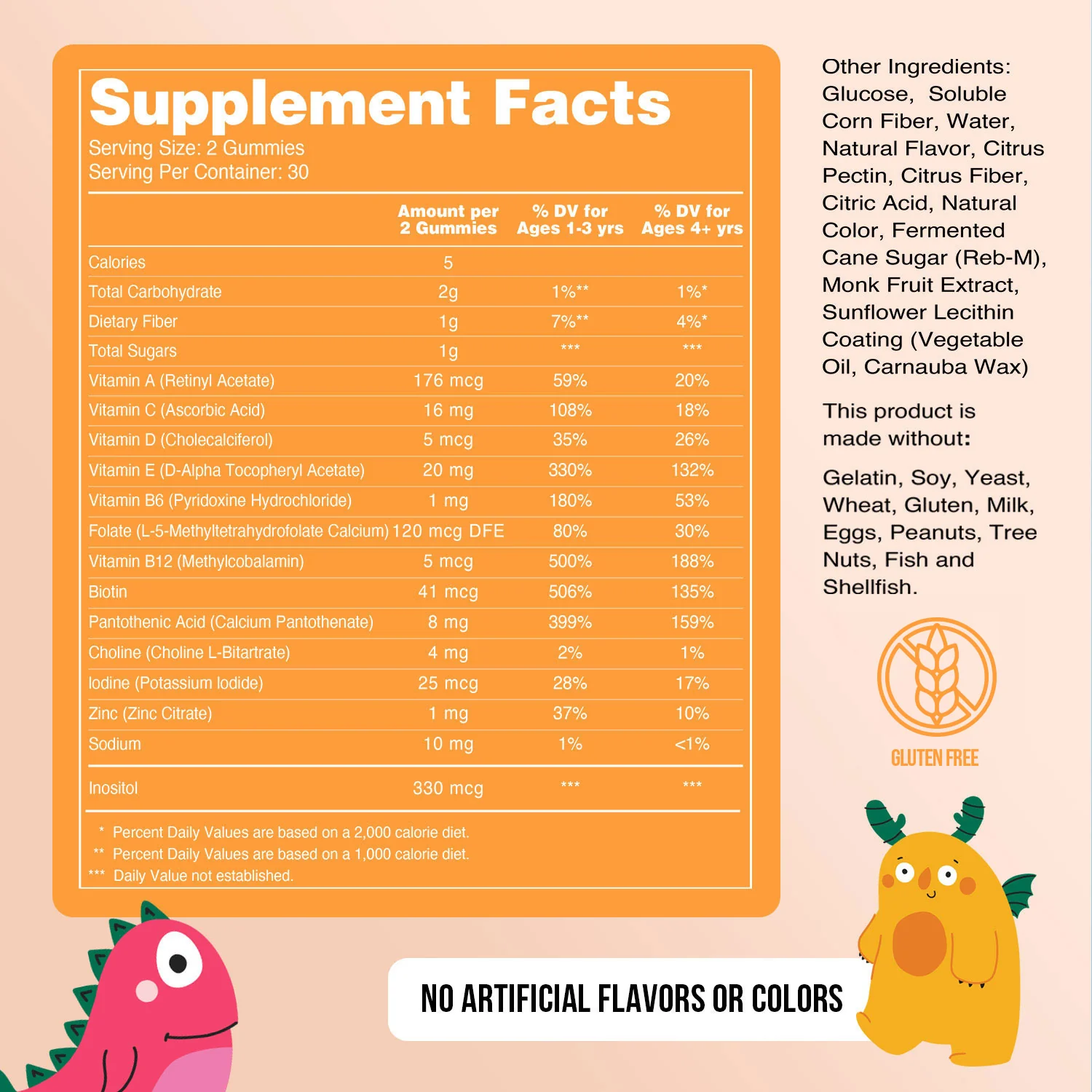 Kids Multivitamin Gummies | 60 Fruit Gummies - Image 2