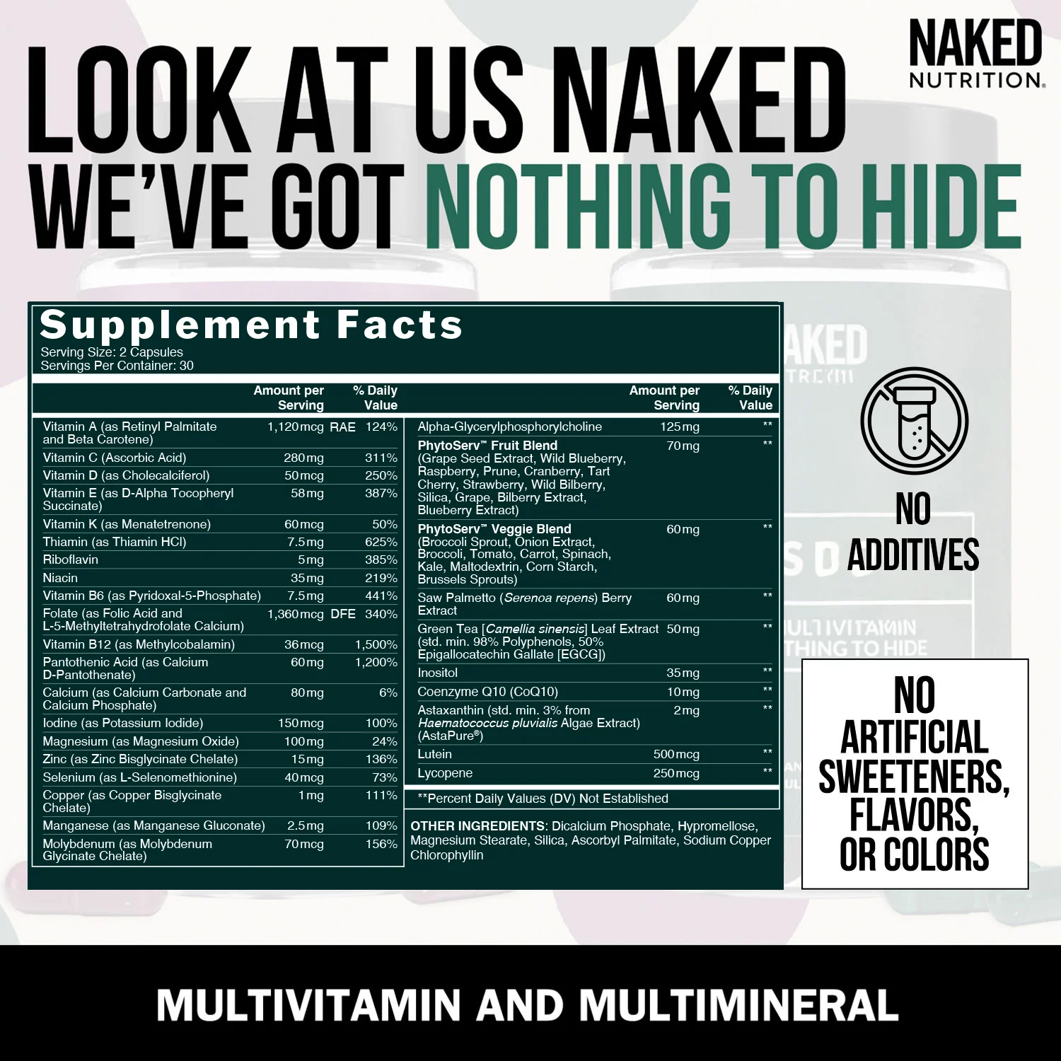 Multivitamin for Men | Naked Men's Multi - 60 Capsules - Image 3