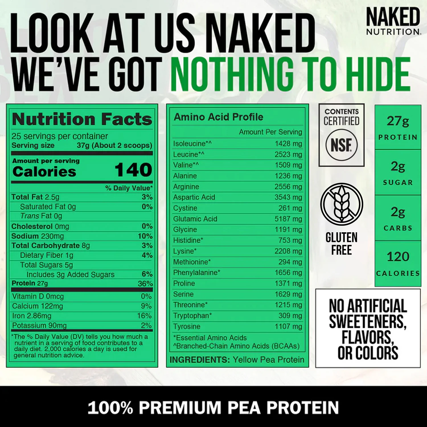 Pea Protein Powder | Naked Pea - 2LB - Image 4