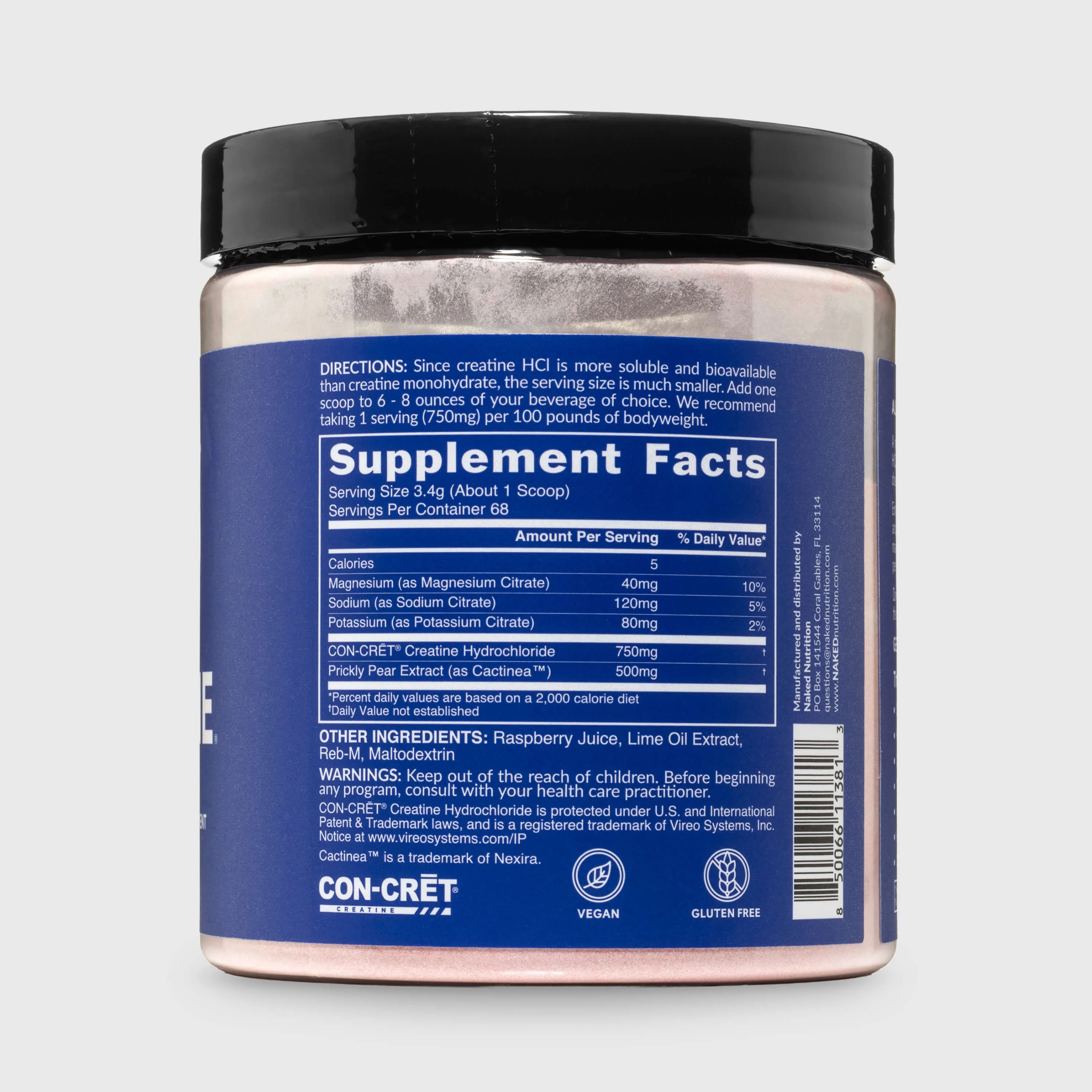 Raspberry Lime Creatine HCl Powder | Naked Lean Creatine - 231g - Image 2