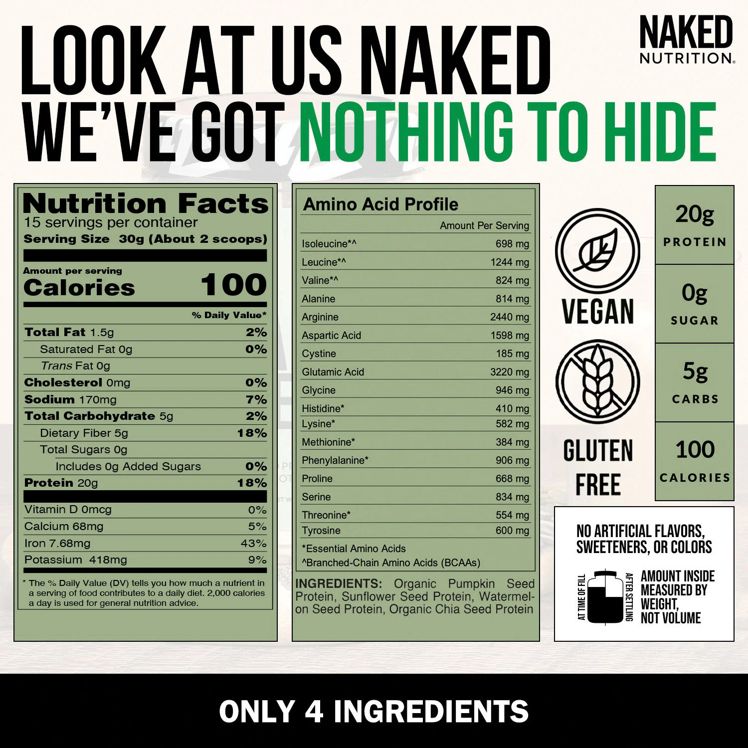 Seed Protein Powder | Naked Seed - 1LB - Image 2