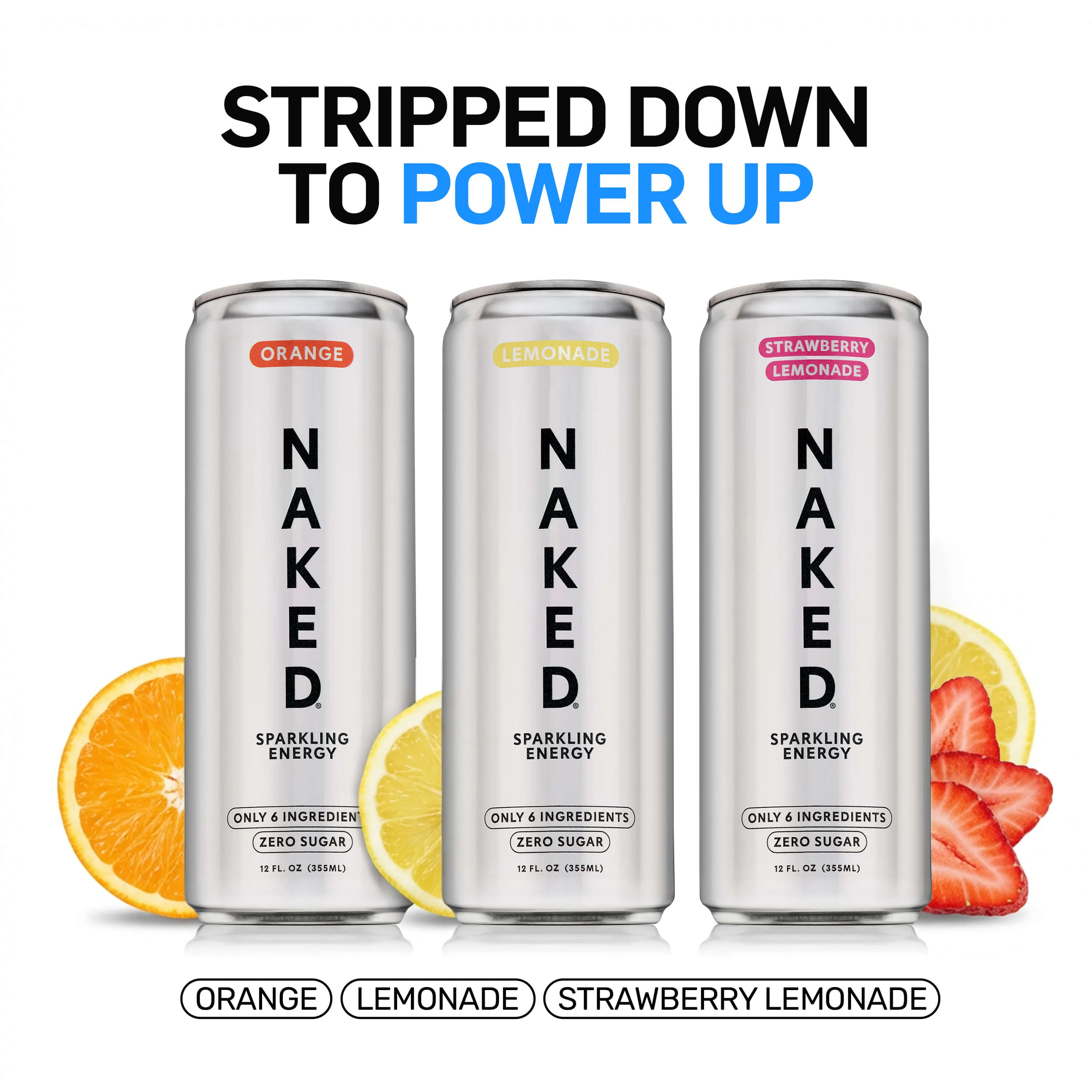 Orange Naked Sparkling Energy | Clean Energy Drink - 12 Cans - Image 7