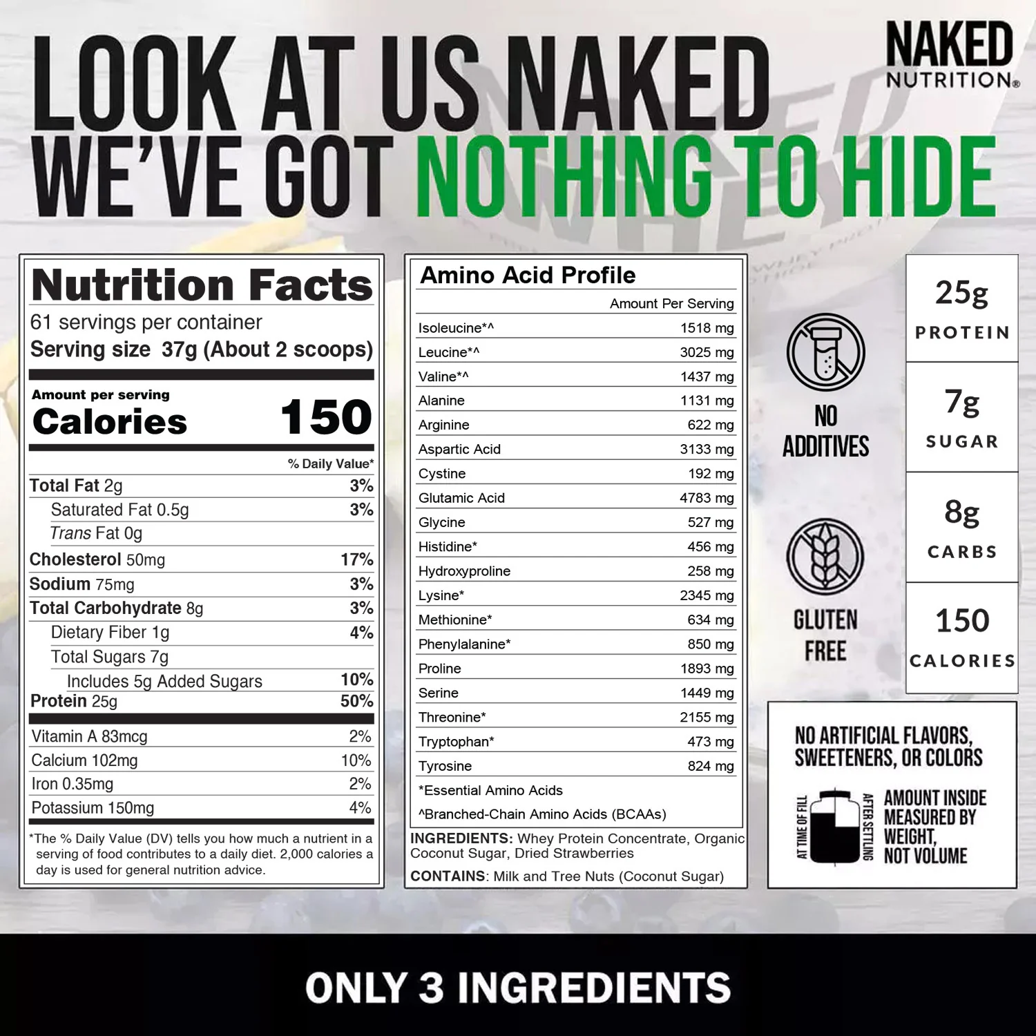 Strawberry Whey Protein Powder | Naked Strawberry Whey - 5LB - Image 5