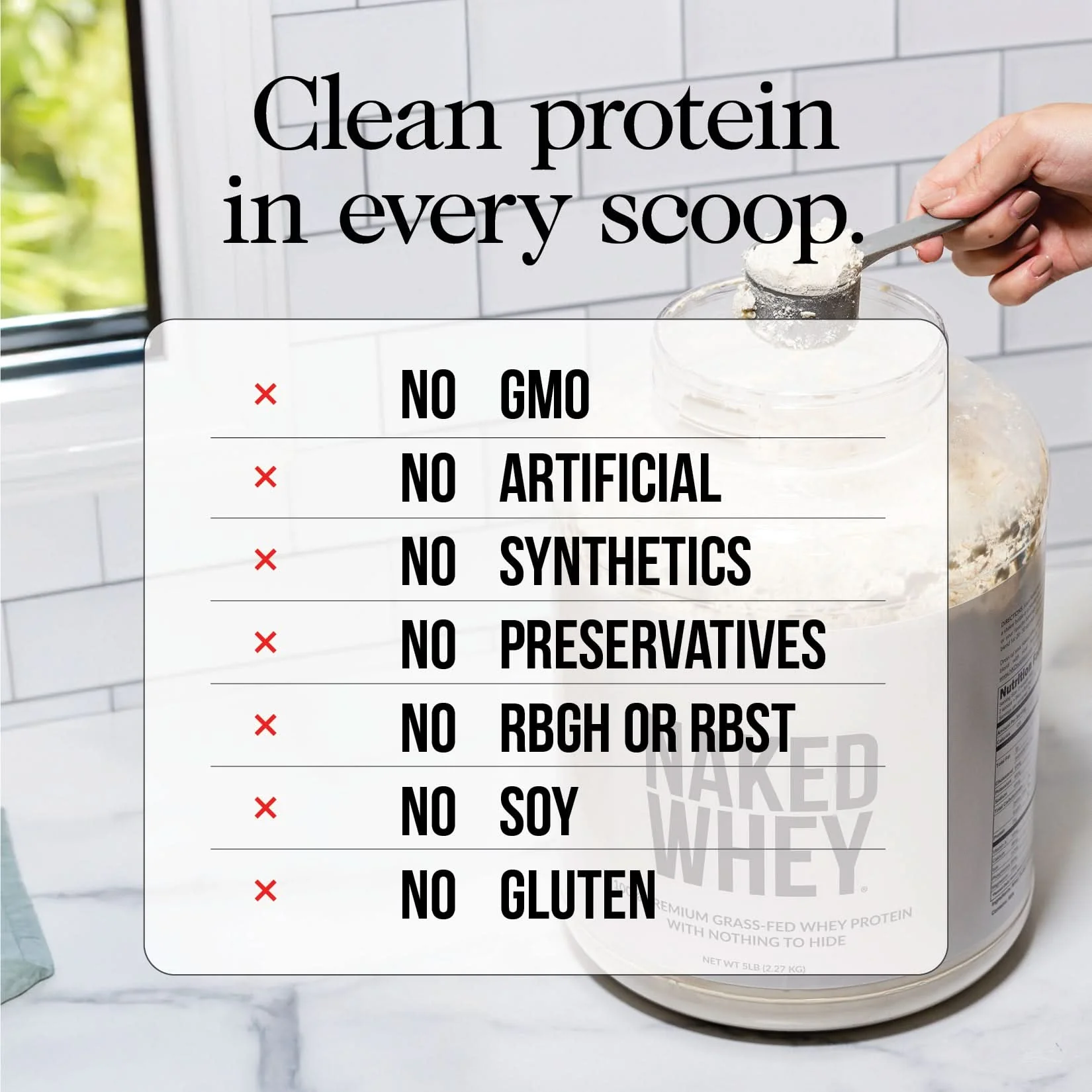 Vanilla Grass-Fed Whey Isolate Protein Powder | Naked Whey Isolate - 2LB - Image 4