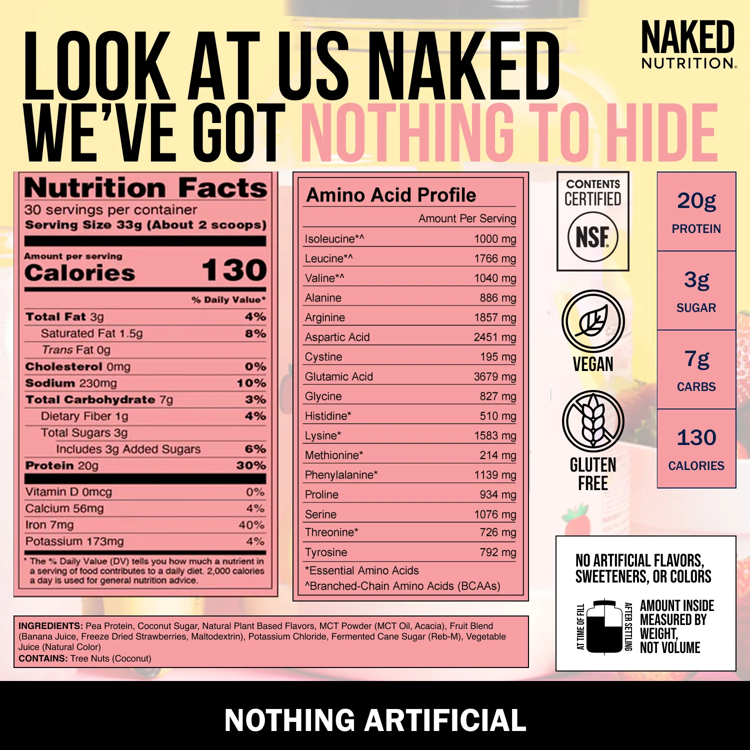 Strawberry Banana Protein Shake | Naked Shake - 30 Servings - Image 4